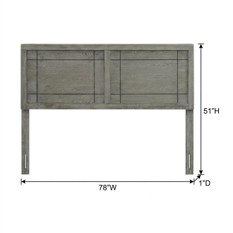 Wood King Headboard with Solid Build and Classic Design for Bedroom image number 3