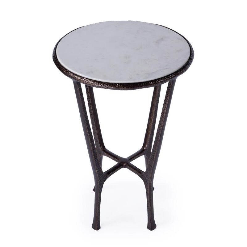 Butler Specialty Lania Outdoor Marble Side Table, Bronze image number 1