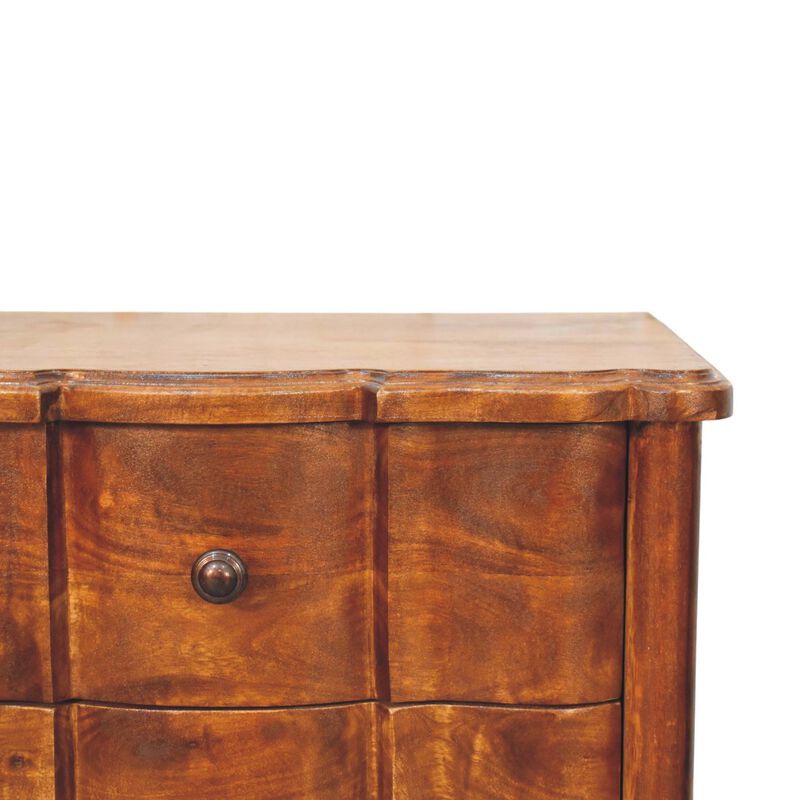 Artisan Furniture Solid Wood Lume Panel Bedside Table, Brown image number 4