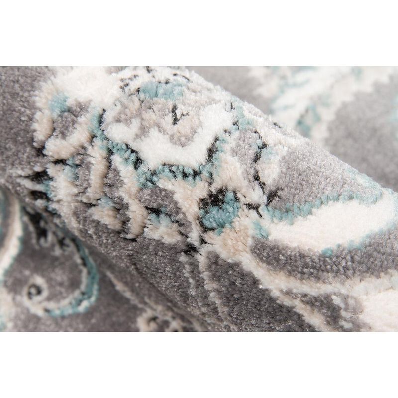 Momeni Transitional Rectangle Area Rug, Grey