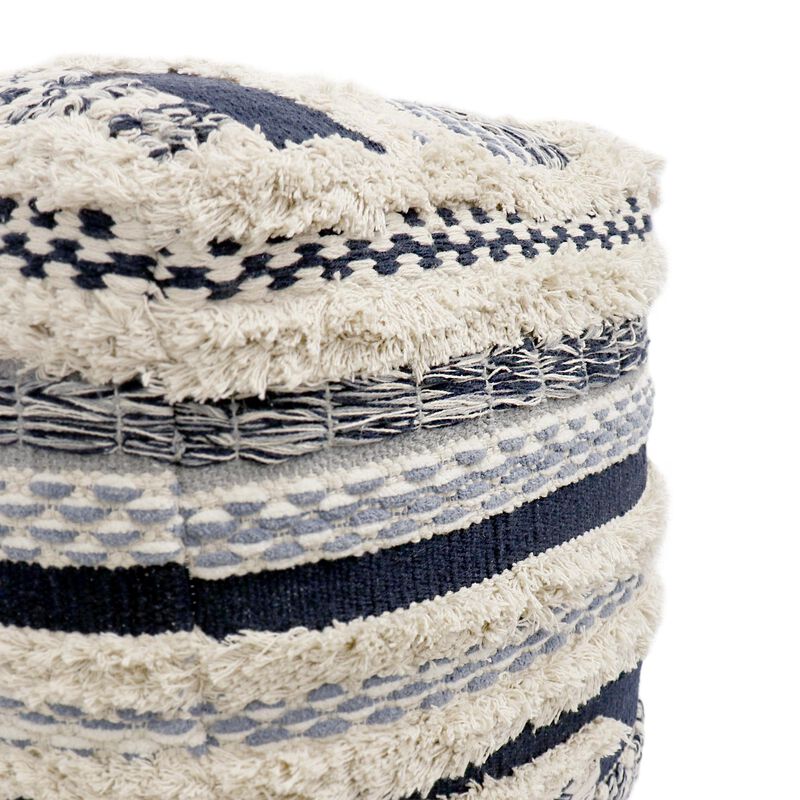 Pasargad Home Grandcanyon Braided Cotton Pouf image number 3