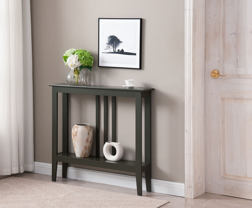 Kings Brand Furniture Balfour Console Table &ndash; Durable Wood, Windsurfer Finish, Smooth Top & Lower Shelf