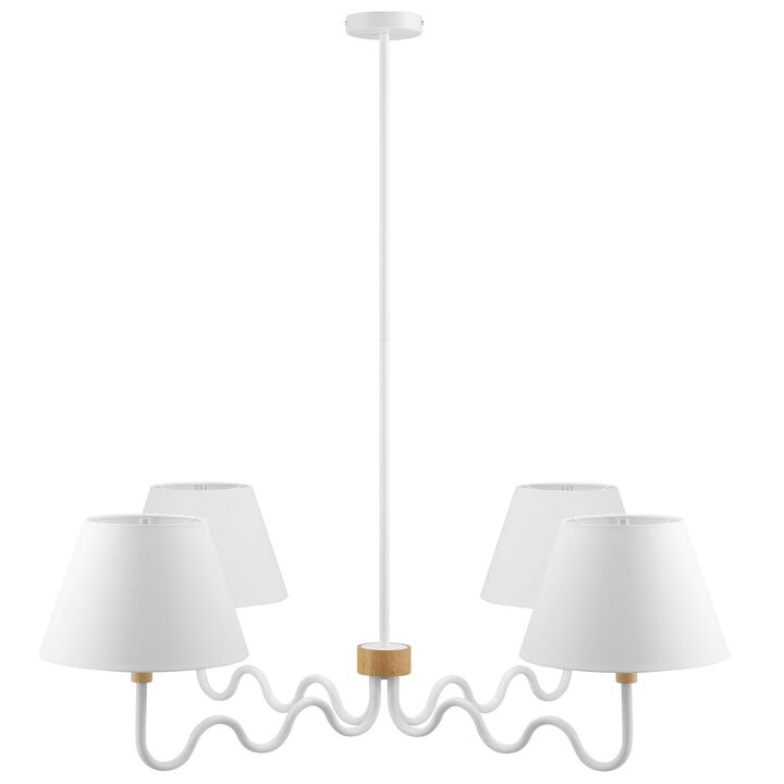 Sunlit Squiggle 4-Arm Pendant Light