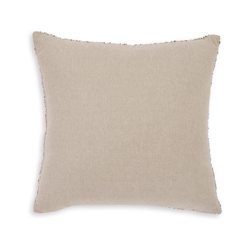 Lora Square Accent Throw Pillow, 20 Inch, Abstract Gold Stripes, Ivory