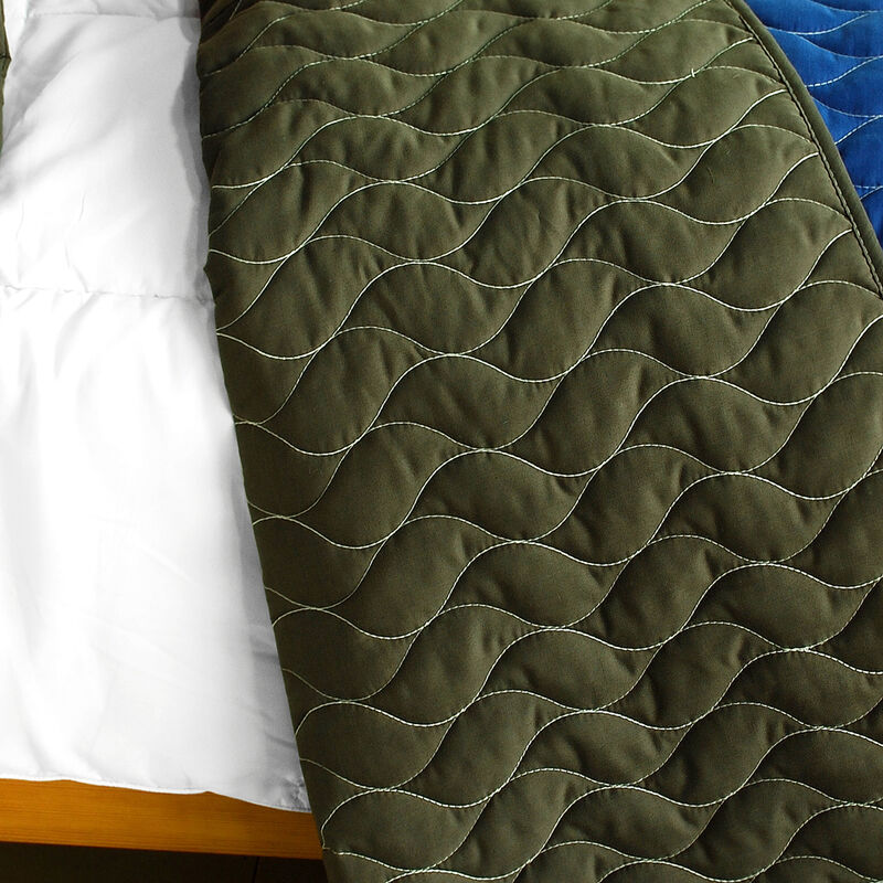 Vermicelli Quilted Patchwork Quilt Set 3PC Queen Size Decorative Soft Bedding Set image number 3