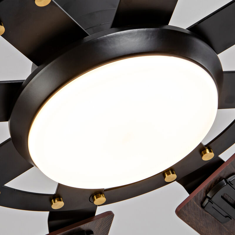 ELEMENT ACE 72-Inch 8-Blade Ceiling Fan with Dimmable Integrated Light, Remote Control, Reversible Quiet DC Motor for Indoor and Covered Outdoor Spaces image number 6