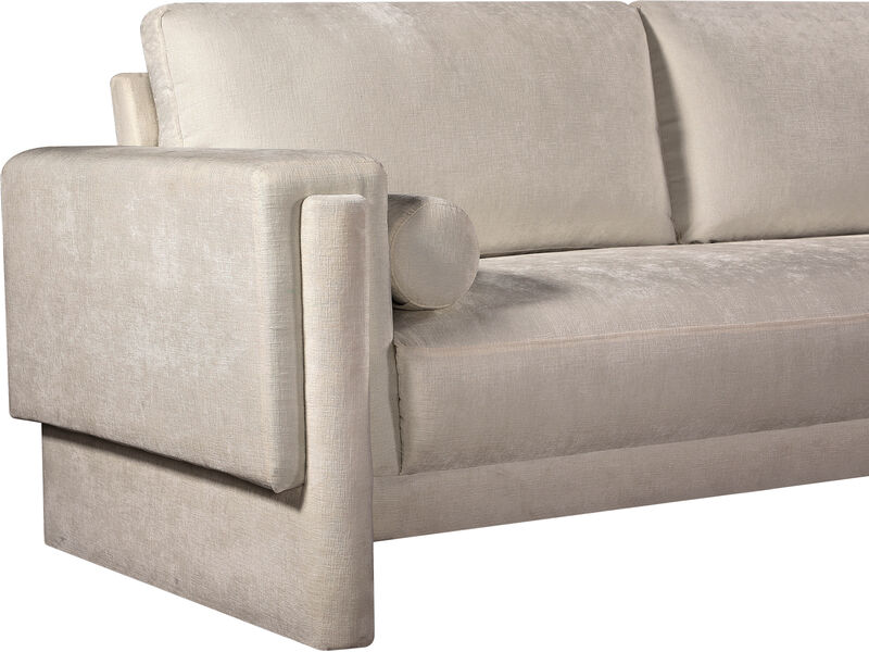 Meridian Furniture Madeline Beige Chenille Fabric Sofa image number 9