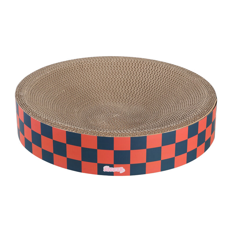 Nelson Modern Cardboard Round Bowl Cat Scratcher with Catnip