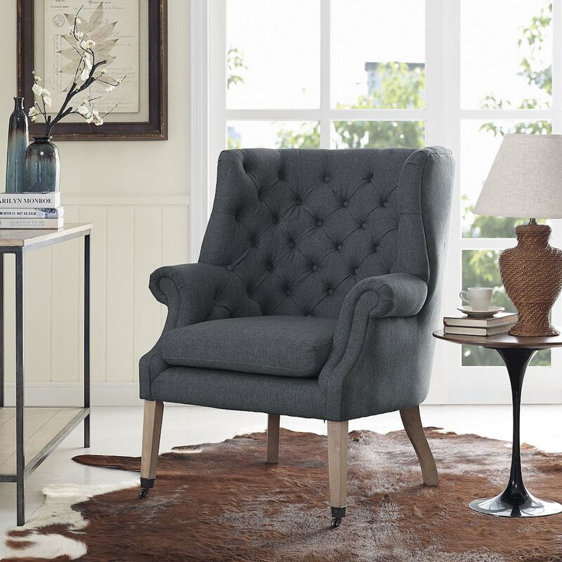 Chart Upholstered Fabric Lounge Chair image number 3
