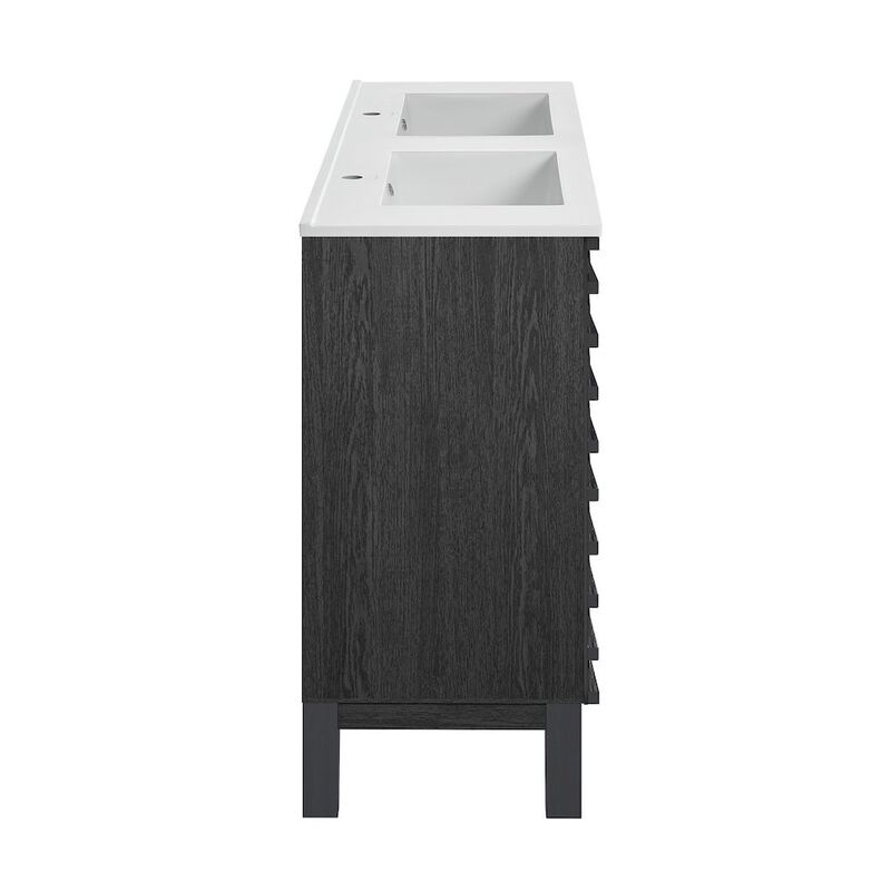 Cascade 48 in. Bathroom Vanity with 3-Hole Ceramic Sink Top image number 3