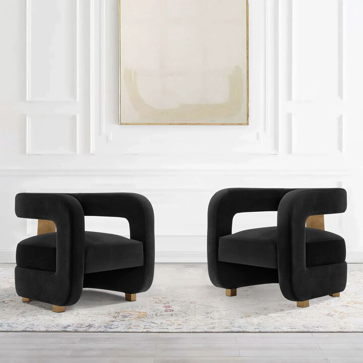 Amirah Black Accent Chairs (Set of 2)