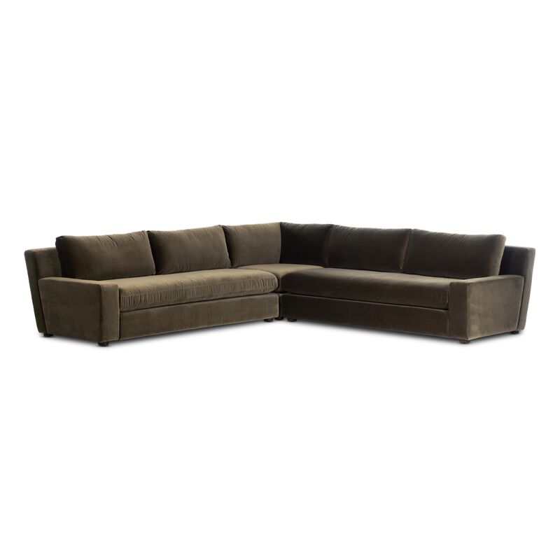 Yelena Surrey Olive 3-Piece Sectional image number 5