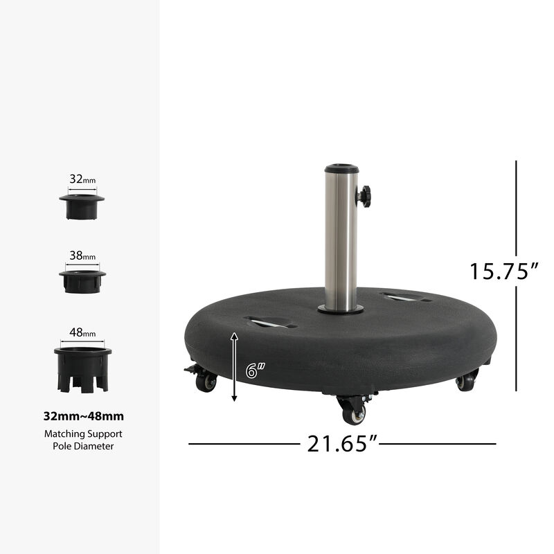 Christopher Knight Home Vincent Outdoor 80 lbs Concrete Circular Umbrella Base image number 2