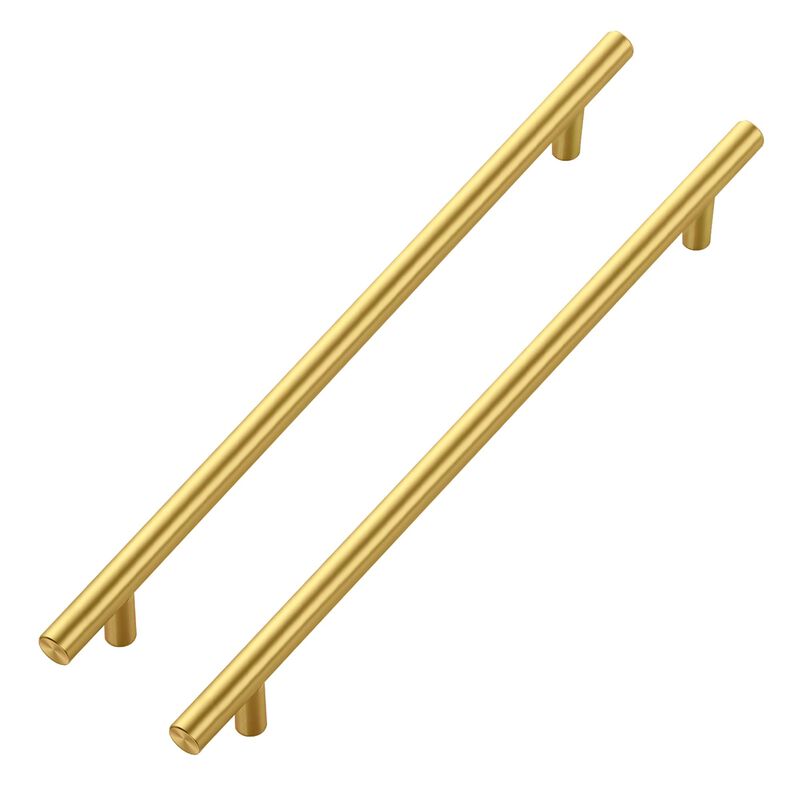 JOY DECOR 45 Pack Cabinet Handles, Gold Cabinet Pulls, 10 in Hole Center Kitchen Cabinet Handles, Stainless Steel T Bar Handles