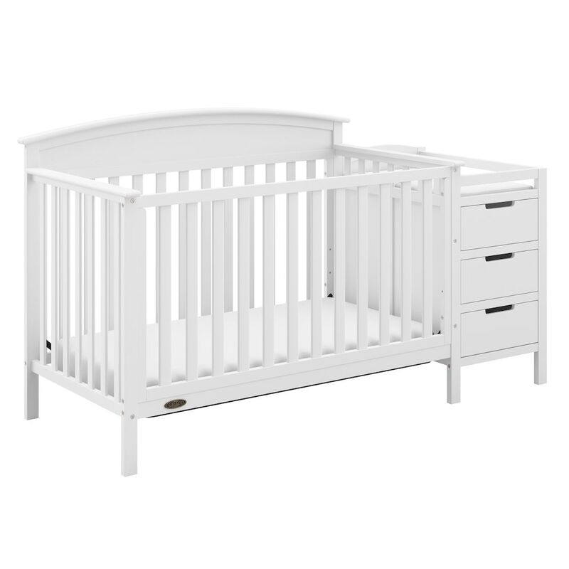 Graco Benton 4-in-1 Convertible Crib and Changer (White)