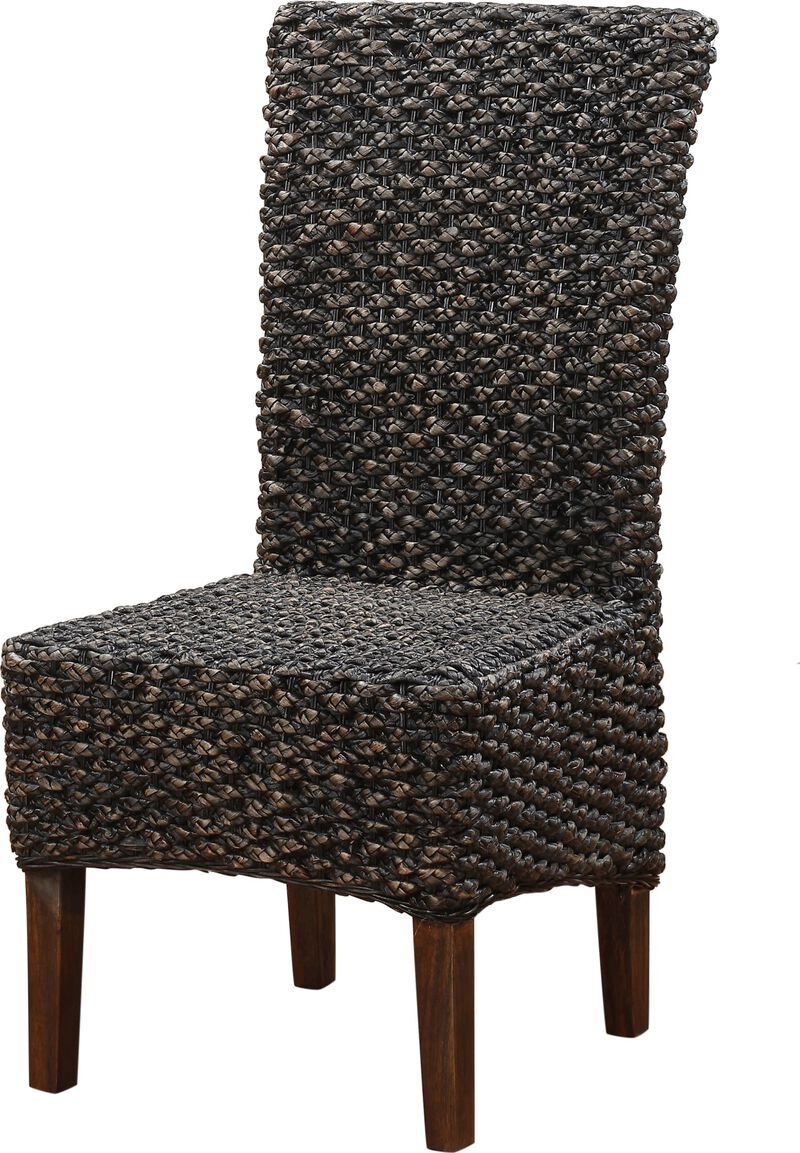 Meadow Wicker Dining Chair in Brick Brown - Set of 2