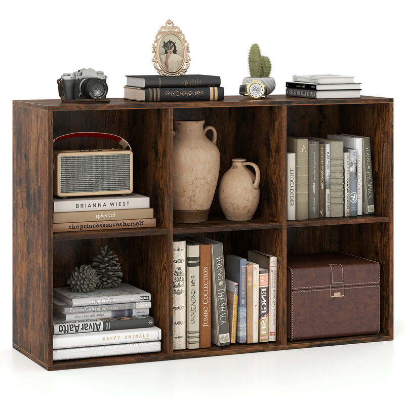 Modern 6-Cube Bookcase with Anti-Tip Kit for Home Storage image number 3