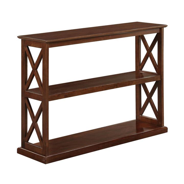 Convenience Concepts Coventry Console Table with Shelves Brown