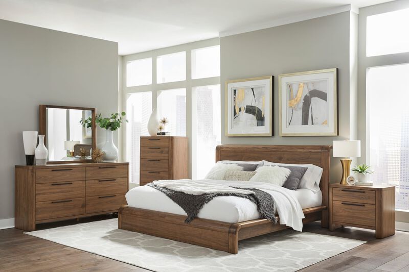 Totes Platform Bed in English Walnut