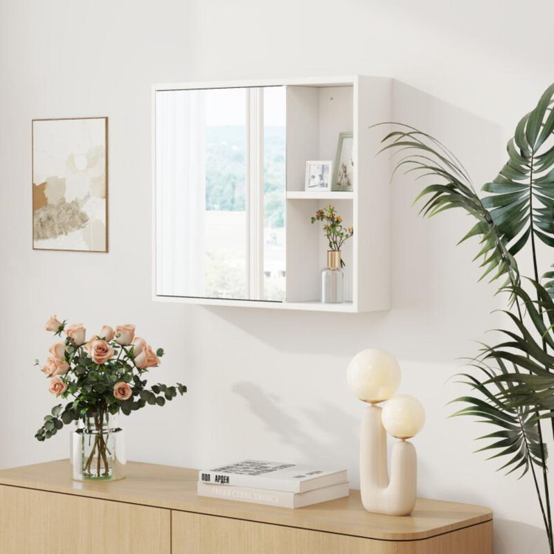 Hivvago Bathroom Medicine Cabinet with Single Mirror Door