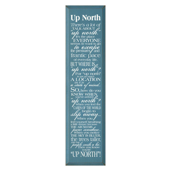 There&rsquo;s a Lot of Talk About Up North Funny Wood Sign Decor