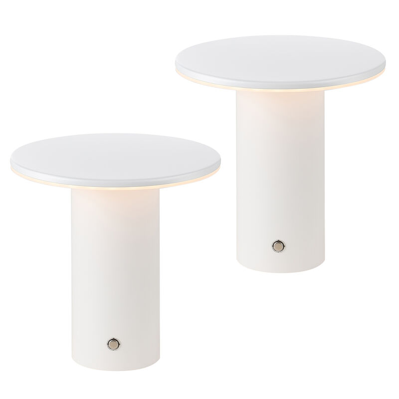 Gio 7.5" Modern Minimalist Column Rechargeable/Cordless Dimmable Integrated LED Table Lamp with Touch Sensor