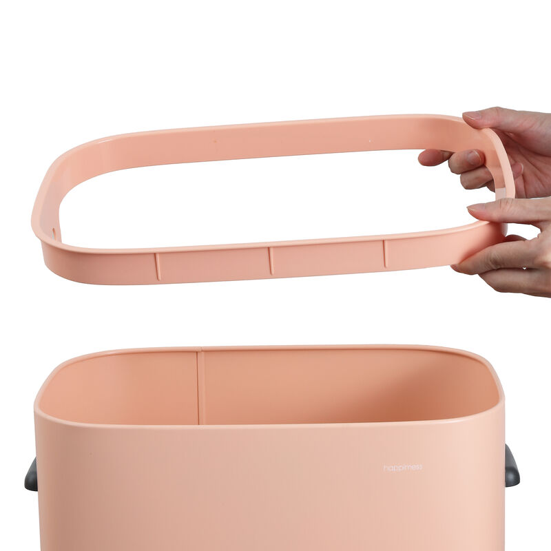 Tammi Kitchen 14.5-Gallon Slim Metal Push Button Trash Can