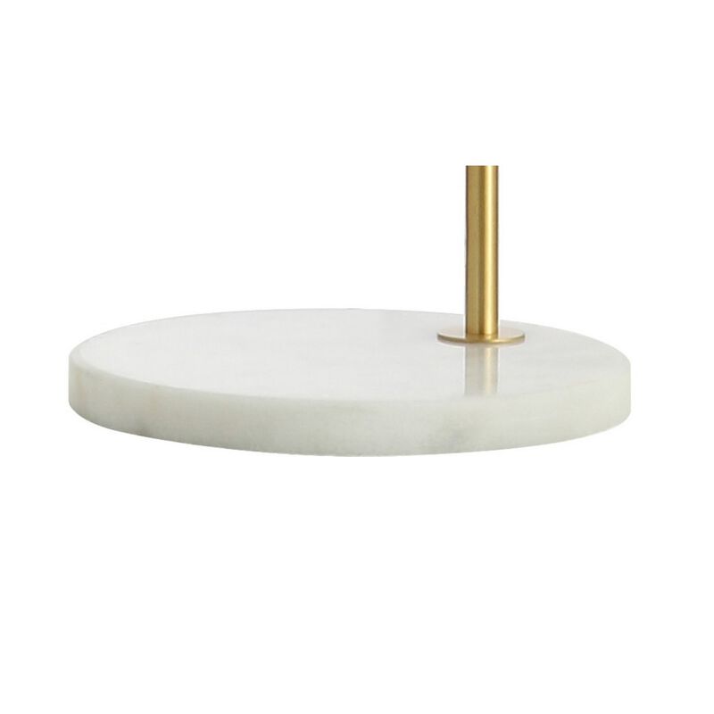 Vega Minimalist Edison Metal/Marble Floor Lamp