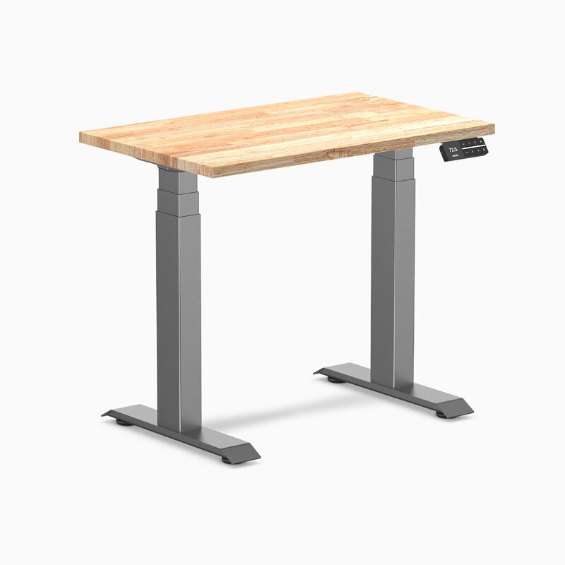 Desky Dual Mini Rubberwood Sit Stand Desk image number 0