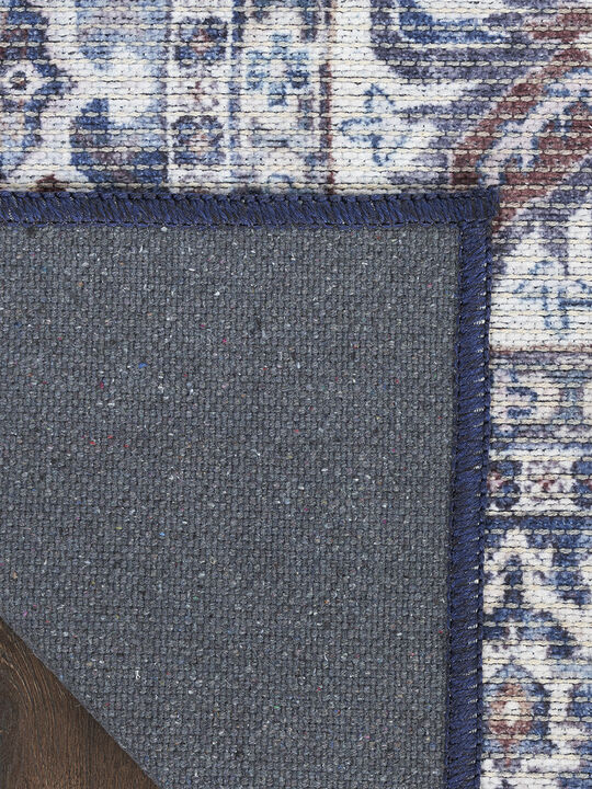 Machine Washable Series 1 SR104 Navy/Ivory 9'2" x 12' Rug