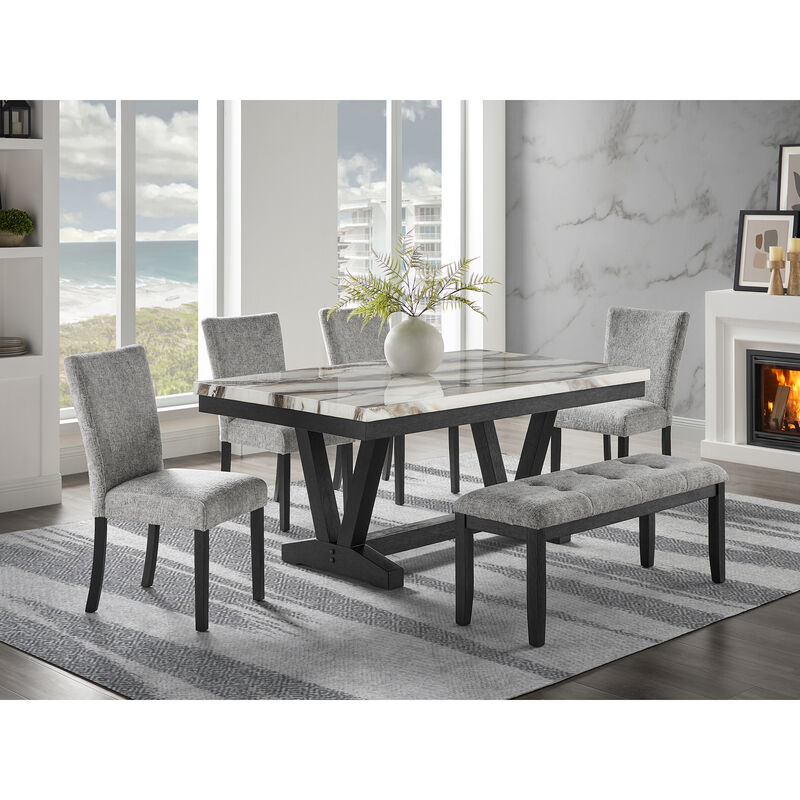 D1319 Light Grey Bench image number 5