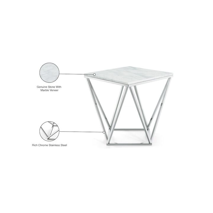 Meridian Furniture Skyler Chrome End Table