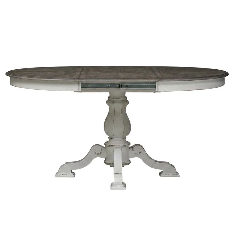 Liberty Furniture White, Pedestal Table, Pedestal Base, Quality Build image number 3