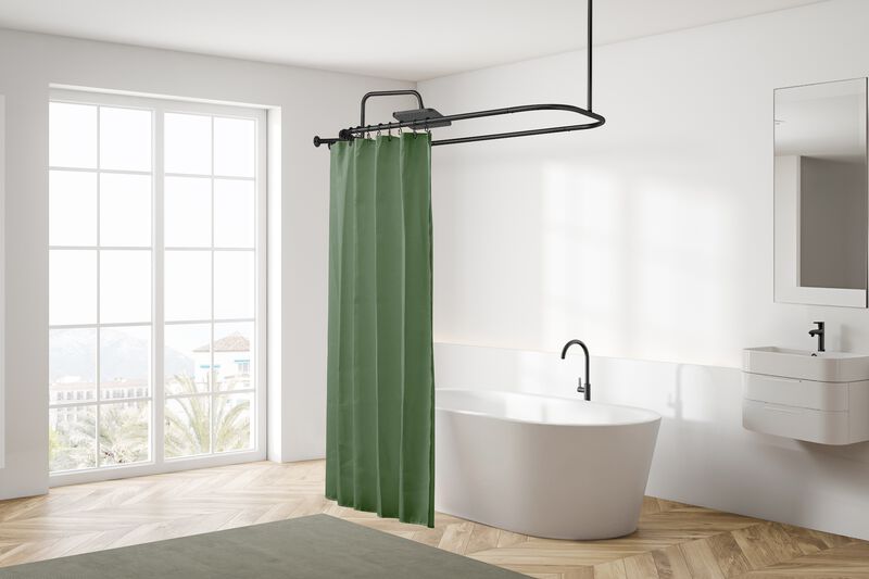 Rustproof Aluminum Hoop Oval Shower Rod image number 1