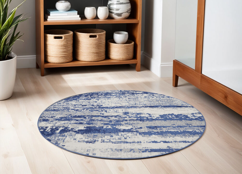 HomeRoots Abstract Round Rug