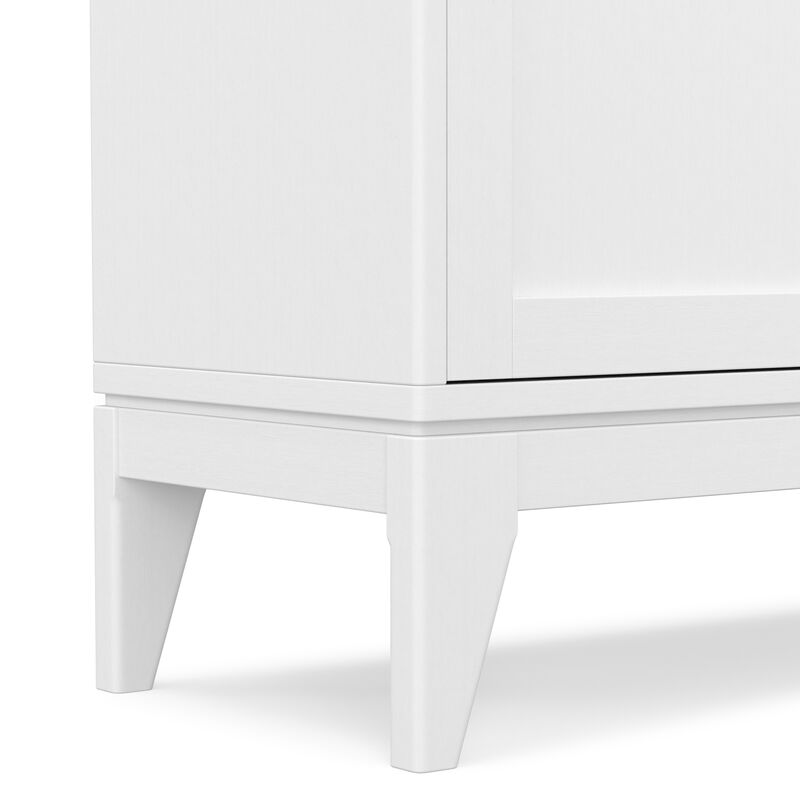 Harper 30 inch Wide Solid Hardwood Mid-Century Modern Low Storage Cabinet in White image number 9