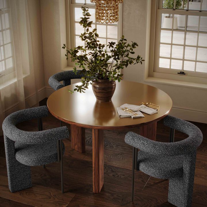 Synn Black Performance Boucle Dining Chair