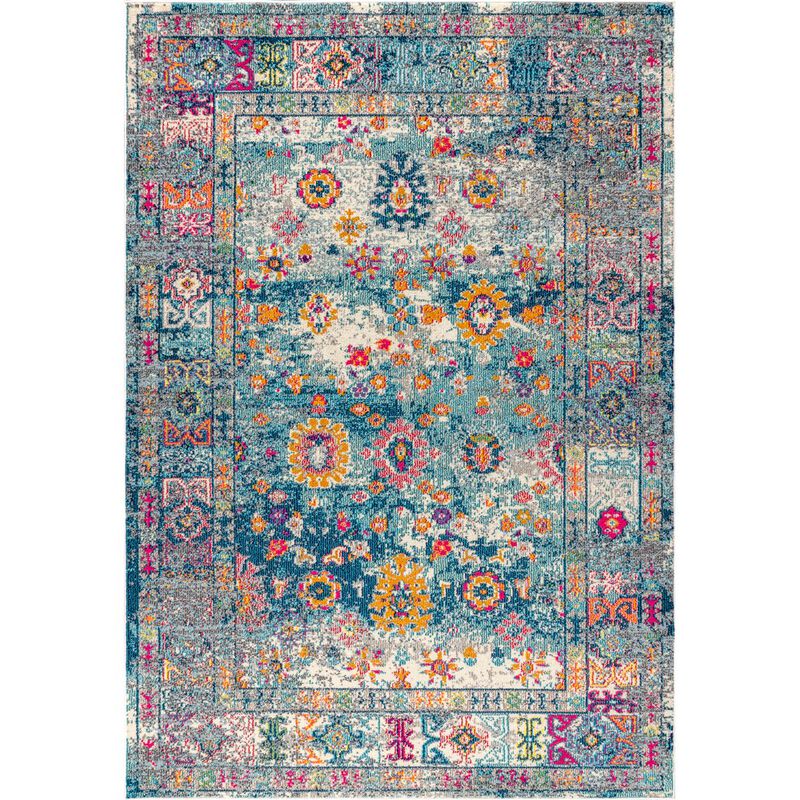Vibrant Bohemian Flair Boho Vintage Medallion Area Rug