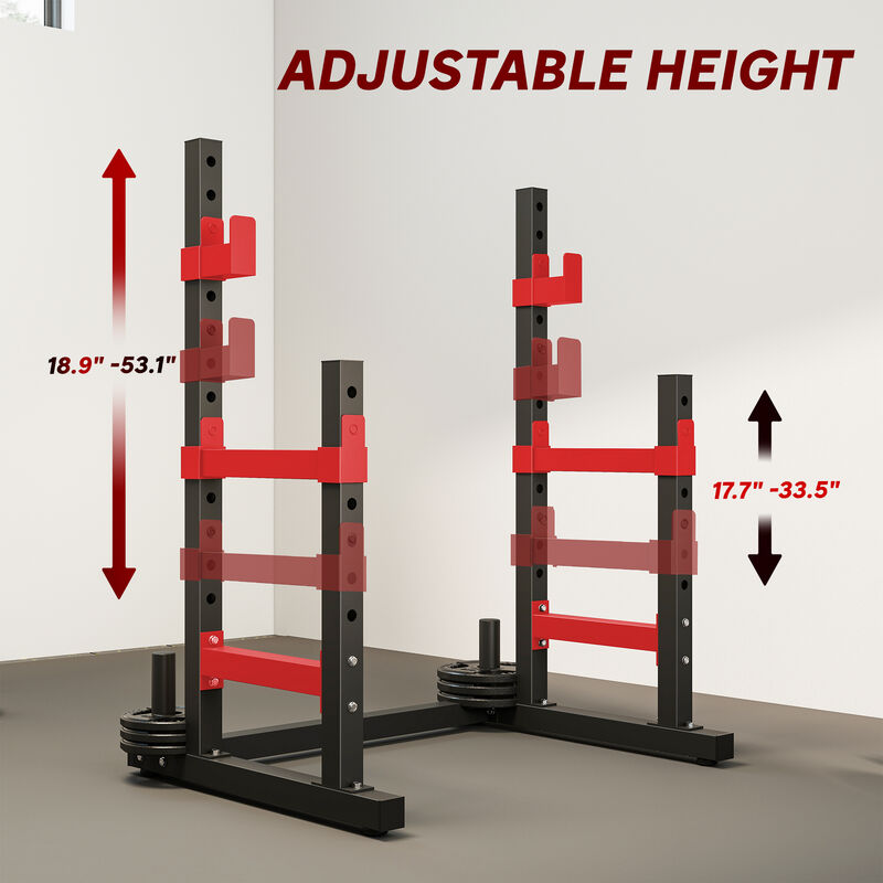 Hivvago Strength Training Squat Rack with Adjustable Bench Press image number 4
