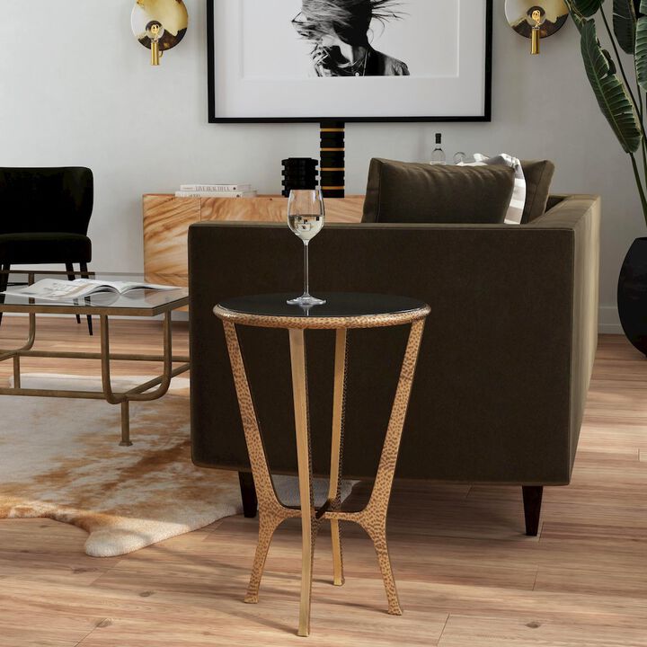 Butler Specialty Company Flavio Metal & Stone Side Table, Multi-Color