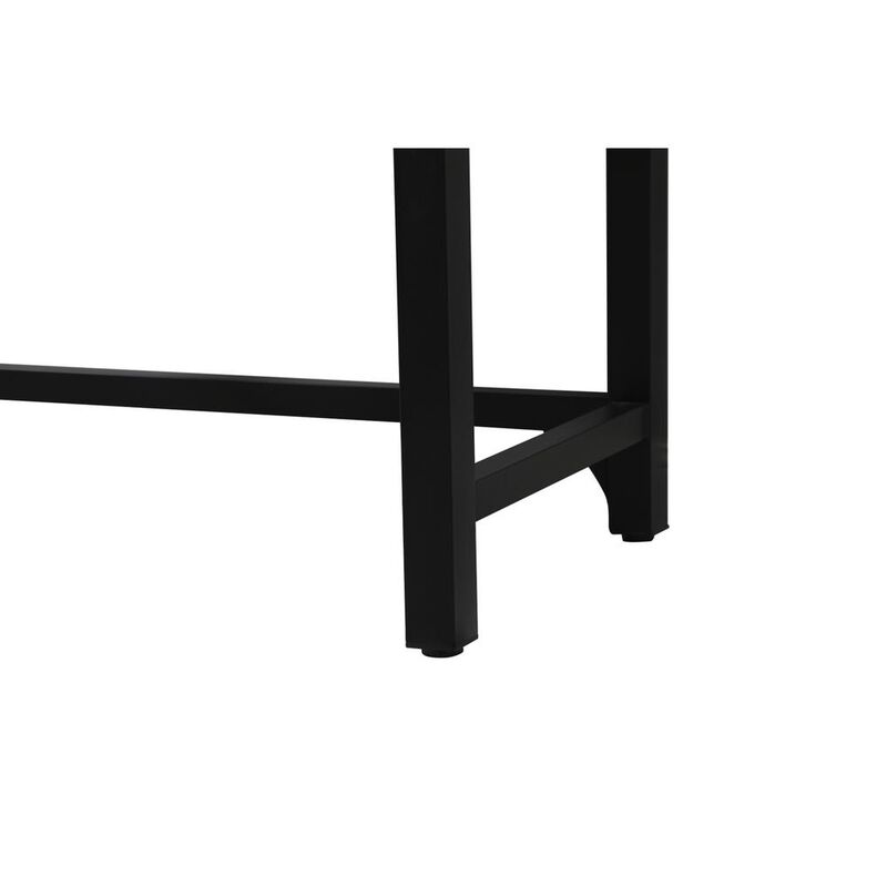 Elegant Kitchen and Bath 42 inch ADA compliant Single bathroom metal vanity in black