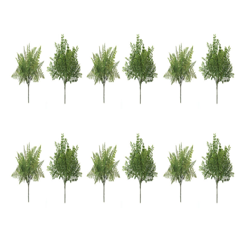 Set of 12 Fern Bushes for Rustic and Seasonal Floral Displays