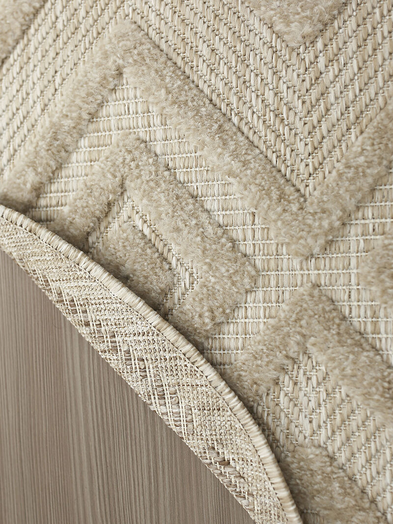 Versatile NRV01 Cream 4' x Round Rug image number 1