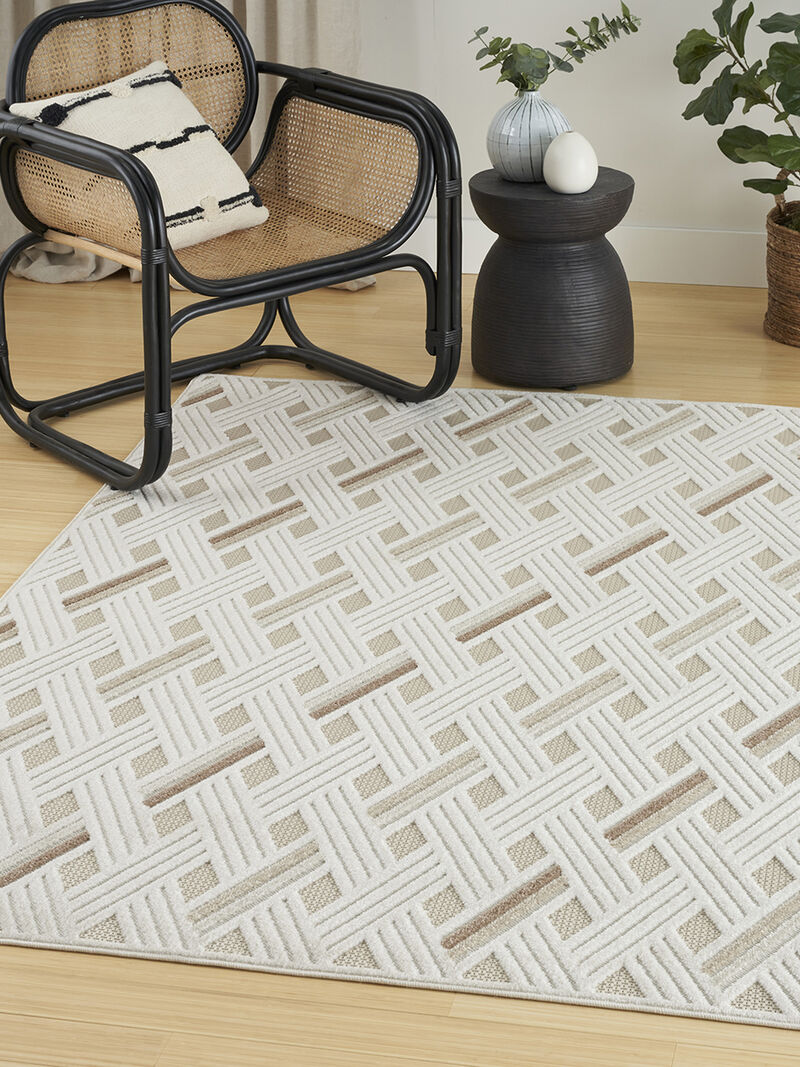 Care Free CAF05 Ivory/Beige 6'7" x 9'2" Rug