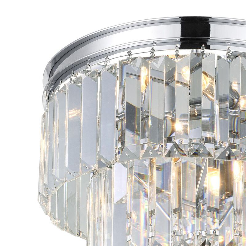 CWI Lighting Weiss 8 Light Flush Mount With Chrome Finish