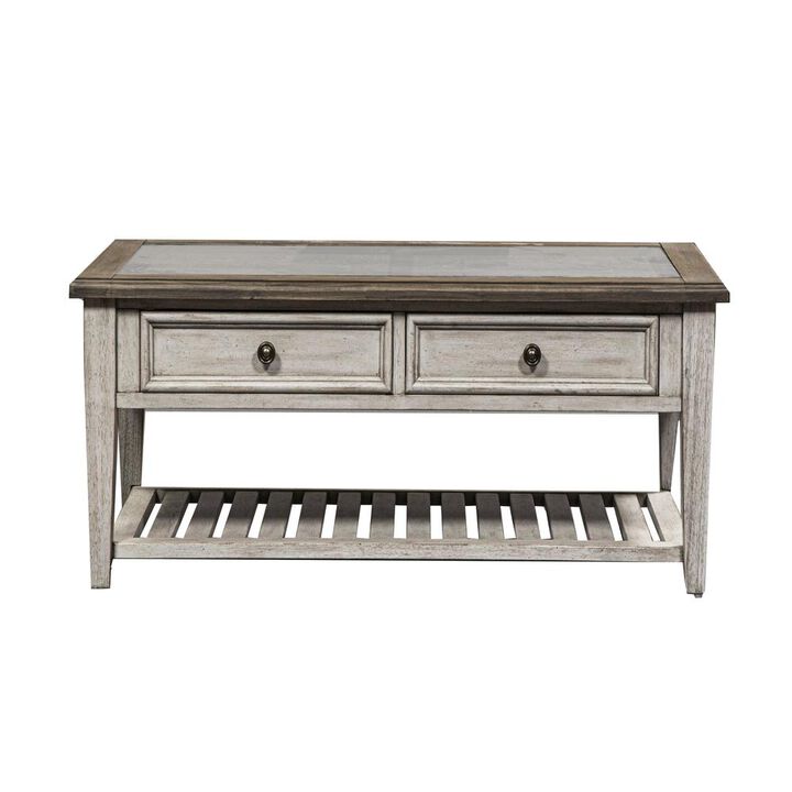 Liberty Furniture Rectangular Ceiling Tile Cocktail Table