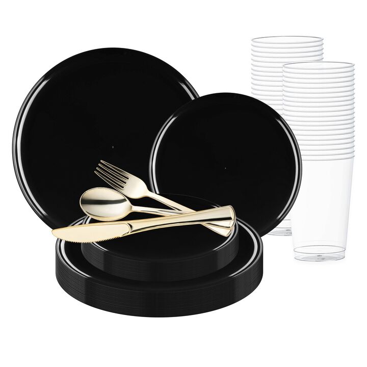 Flat Round Plastic Wedding Value Set (30 Sets)