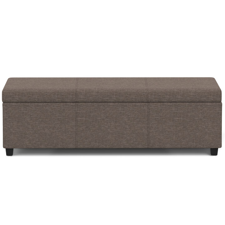 Simpli Home Avalon Extra Large Storage Ottoman Bench