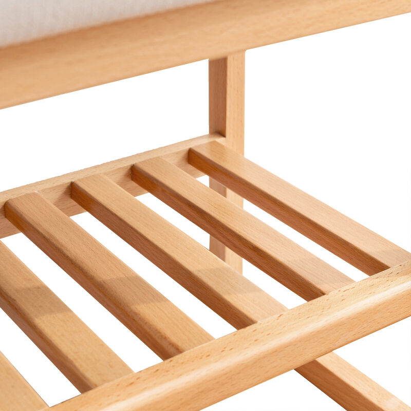 Streamdale Beechwood Shoe Bench with Cushion image number 8