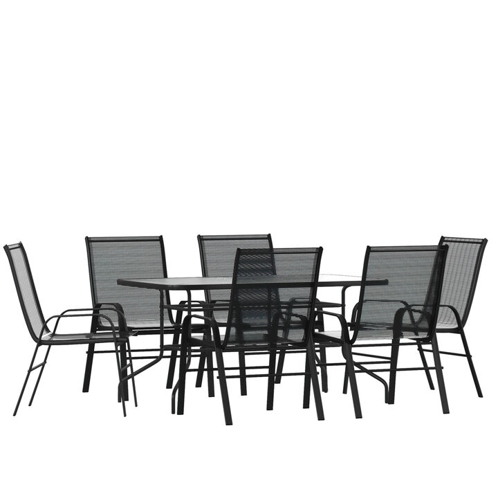 31.5x55 Gray Patio Table Set